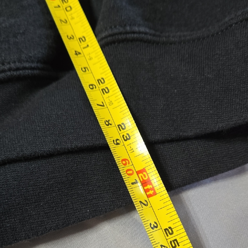 Gildan Sz Large Black Hoodie with Red 'Good Vibes' Design - Picture 7 of 8